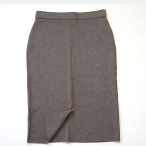 NWT J. Jill Knit Pencil in Mocha Heather Brown Cotton Blend Pull-on Skirt